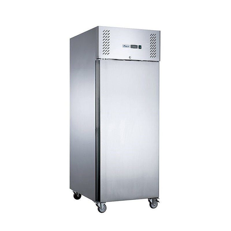 FED-X XURC650SFV stainless steel single door upright fridge front view