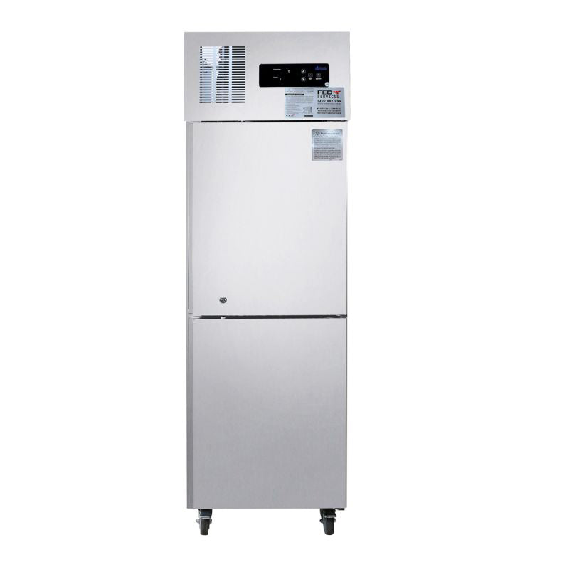 Thermaster SUF500 tropical two half door stainless steel freezer