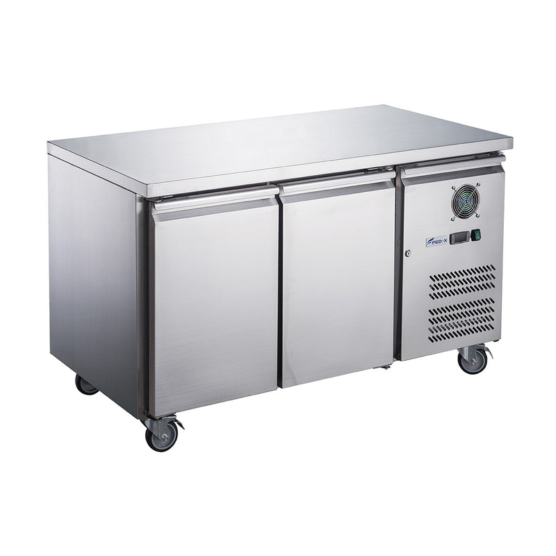 FED-X XUB6C13S2V stainless steel two door bench fridge