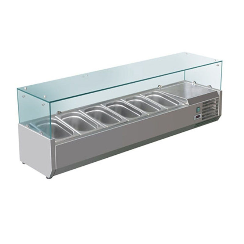 FED-X XVRX1500/380 flat glass salad bench