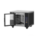 Commercial oven with open door on a white background