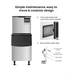 High-efficiency air-cooled ice maker for commercial use