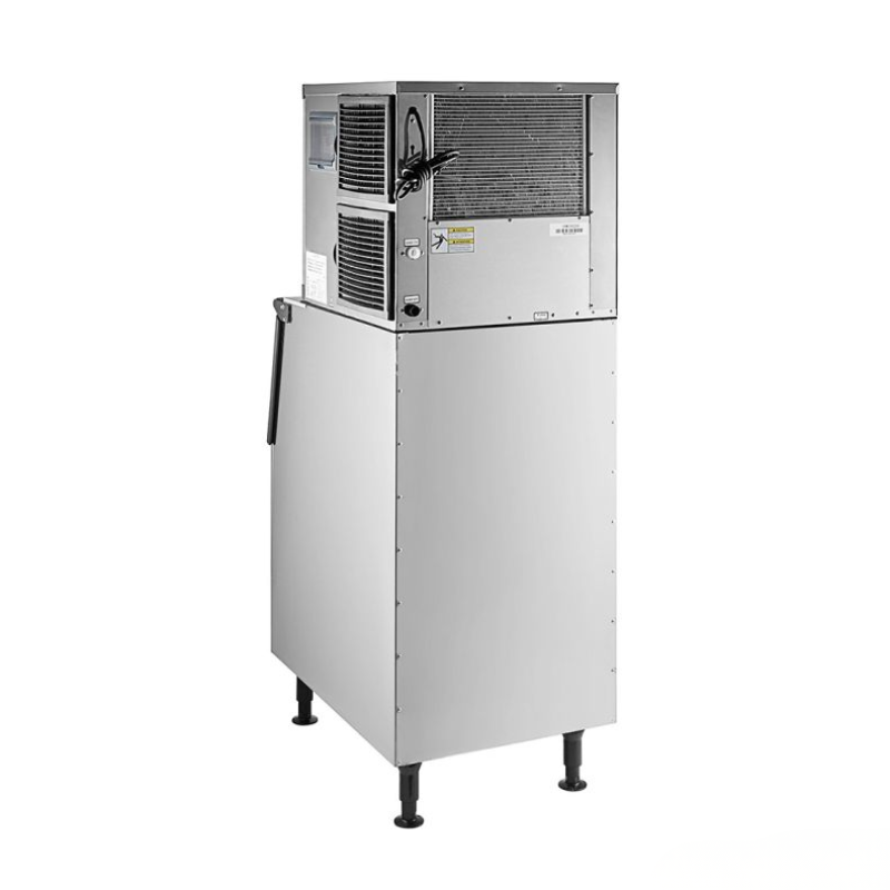 Commercial ice machine on a white background