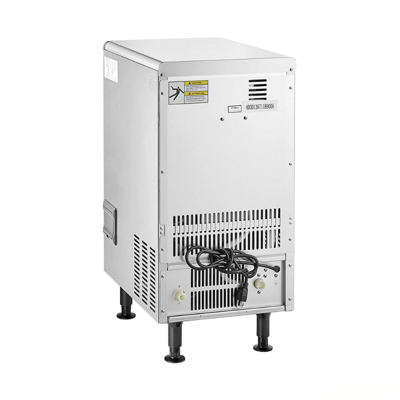 Commercial ice machine on a white background