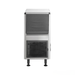 Ice machine with a gray top and black bottom on a white background