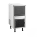 Ice machine with a gray top and black bottom on a white background