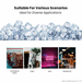 Ice cubes with text 'Suitable For Various Scenarios Ideal for Diverse Applications' and images of a convenience store, cafe, bar, and restaurant.