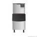 Ice machine with black top and base on a white background