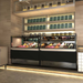 Display case with food items in a modern setting