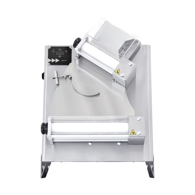 Metallic machine with digital display on a white background