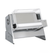 Metallic industrial machine on a white background