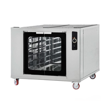 Commercial oven with glass door on a white background