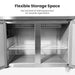 Thermaster SCB/21 with doors open showing the stainless steel interior with one wire shelf plus floor storage