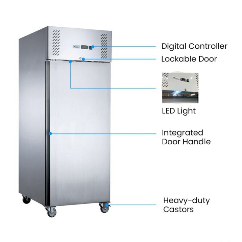Single Full Door Upright Fridge - XURC600SFV info