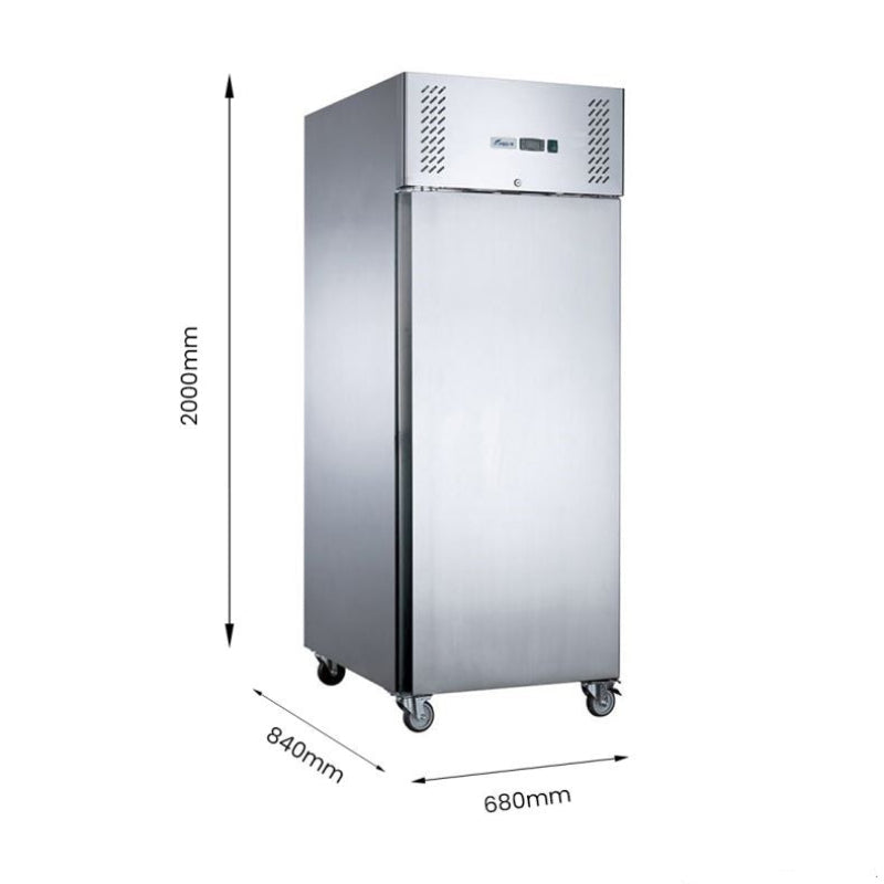 Single Full Door Upright Fridge - XURC600SFV dimensions