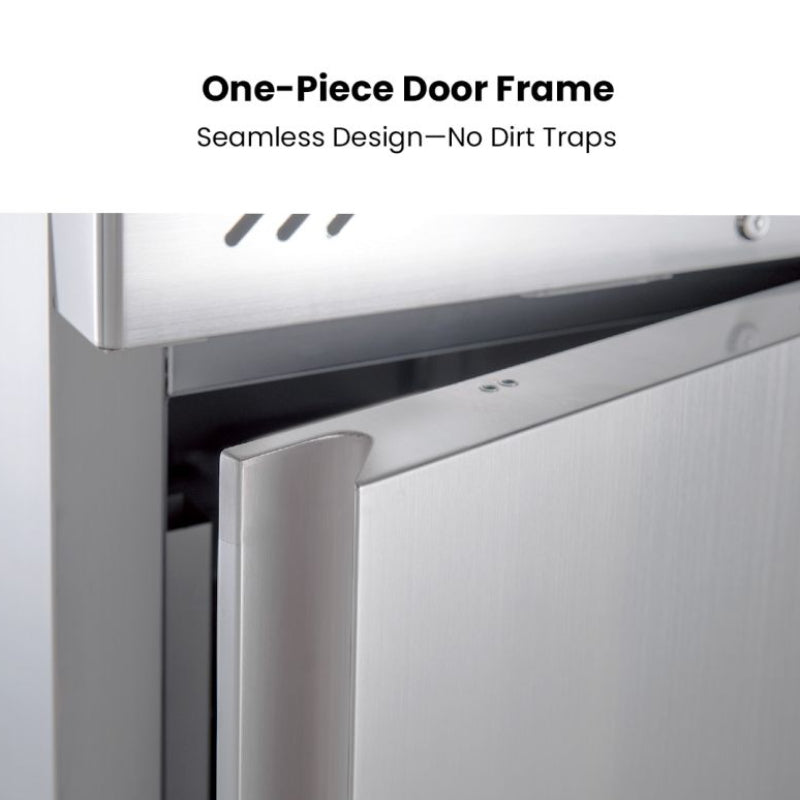 Stainless Steel Two Full Door Upright Fridge – XURC1200SFV door