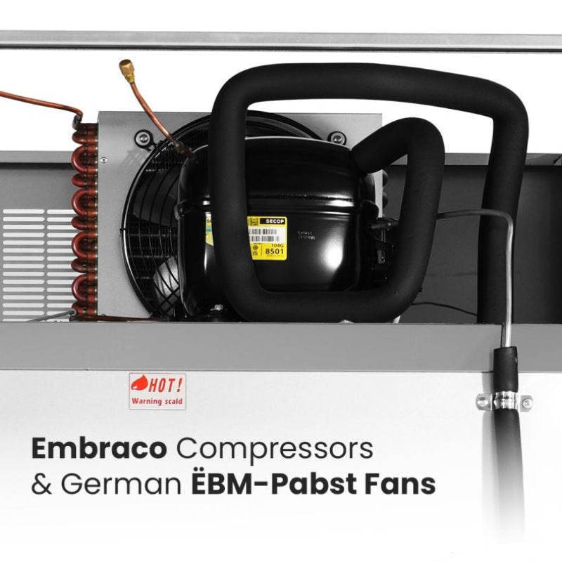 Thermaster Double Door Upright Display Fridge - SUCG1000 compresssor