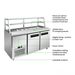 Pezzettina refrigerated counter with features highlighted on a white background
