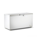White chest freezer on a white background