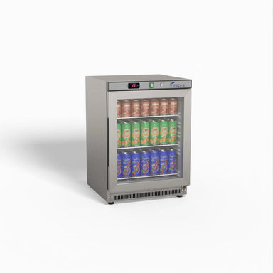 FED-X 130L Bar Fridge Glass Door - XR200SG with drinks