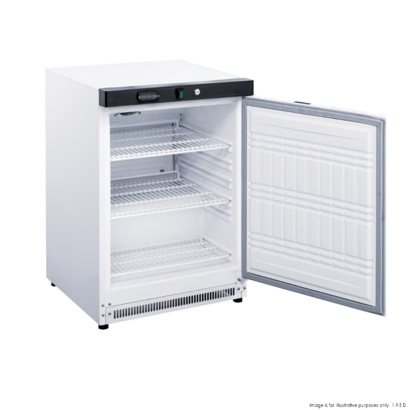 FED-X 130L S/S Bar Fridge Solid Door - XR200SS DOOR OPEN VIEW