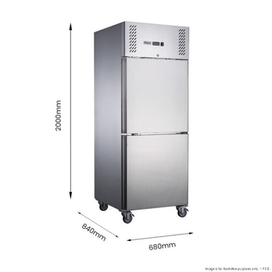 FED-X S/S Two Door Upright Fridge - XURC600S1V dimensions