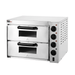BakerMax EP-2T double deck countertop electric pizza oven, angled view from the other side