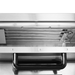 BakerMax EP-2T double deck countertop electric pizza oven, close-up of the heating elements and door handle