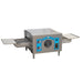 BakerMax HX-1/3NE electric conveyor pizza oven, angled view showing the conveyor belt, tunnel and front control panel