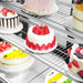 Bonvue SG200FA-2XB close-up of decorated cakes on the wire display shelves