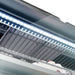 Bonvue SG200FA-2XB close-up of a lit shelf edge inside the cabinet, showing the LED strip and wire shelf