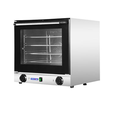 ConvectMax YXD-1DI digital convection oven, angled view of the stainless steel body