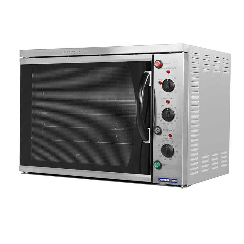 ConvectMax YXD-6A electric convection oven, angled view of the stainless steel body and controls
