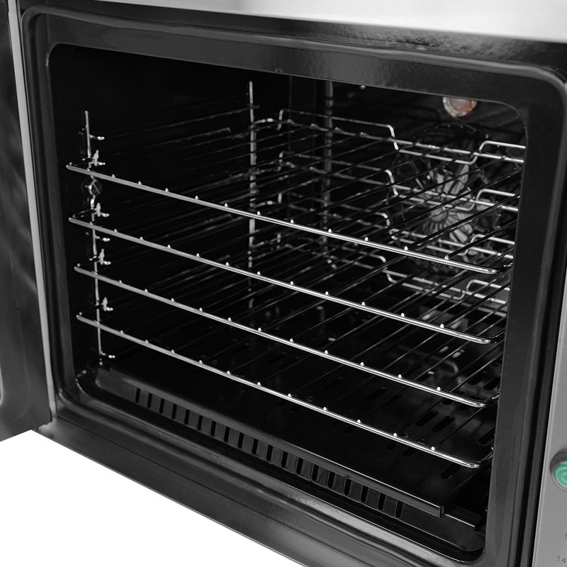 ConvectMax YXD-6A electric convection oven, close-up of the cooking chamber and racks