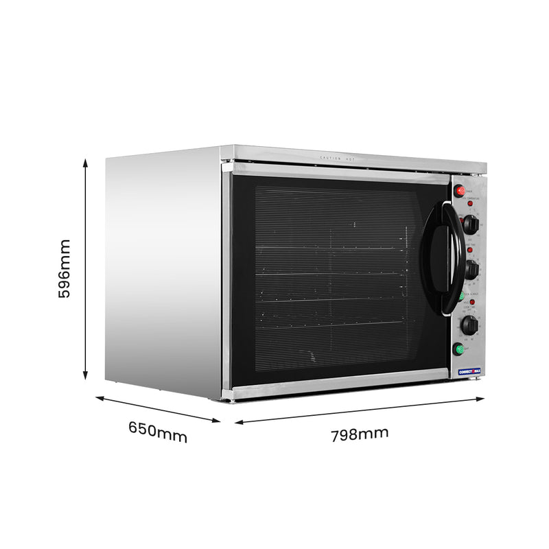 ConvectMax YXD-6A electric convection oven, dimensions diagram