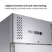 FED-X XURC1410S2V stainless steel four door upright fridge digital controller and lockable door