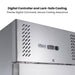 FED-X XURC650SFV stainless steel single door upright fridge digital controller and lockable door