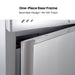 FED-X XURC650SFV stainless steel single door upright fridge one-piece door frame