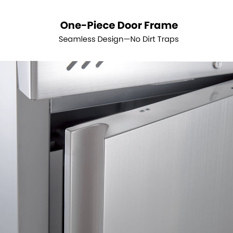 FED-X XURC650SFV stainless steel single door upright fridge one-piece door frame