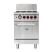 Gasmax GBS4TS 4 burner natural gas range with oven, front view