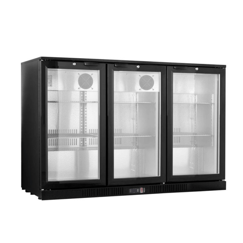 Thermaster LG-330TD under bench three heated glass door bar cooler