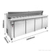 Thermaster SLB240 four-door sandwich bar with dimensions: 1080 mm high, 2400 mm wide and 750 mm deep