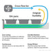Diagram of the Thermaster SLB240 cross-flow fan pushing cold air sideways over the GN pans while keeping natural humidity, listing even cooling, humidity retention, fast recovery and energy efficiency