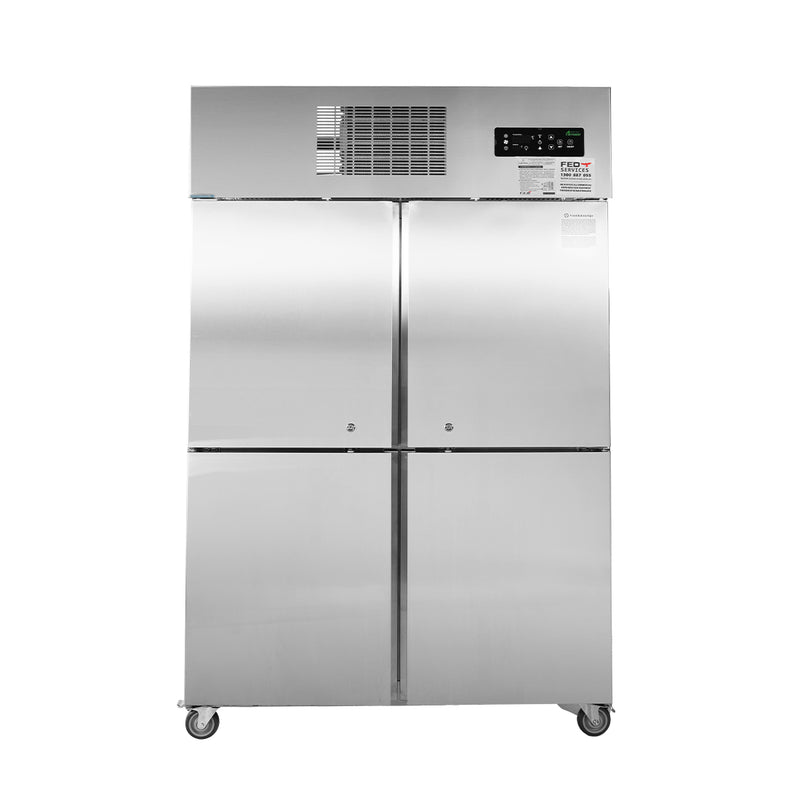 Thermaster SUF1000 tropical four half door stainless steel freezer