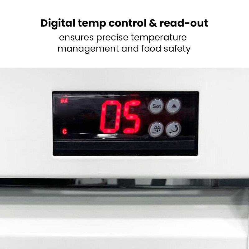 Thermaster LG-1000P white two glass door drink fridge digital temperature controller