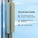 Thermaster LG-1000P white two glass door drink fridge external door handle