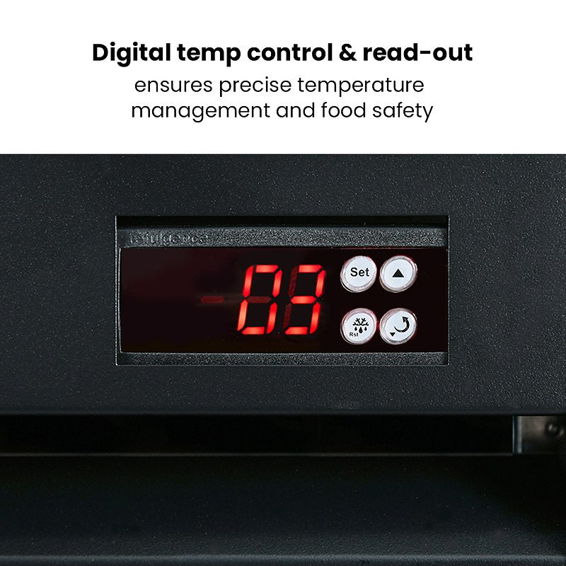 Thermaster LG-370BP black single glass door drink fridge digital temperature controller