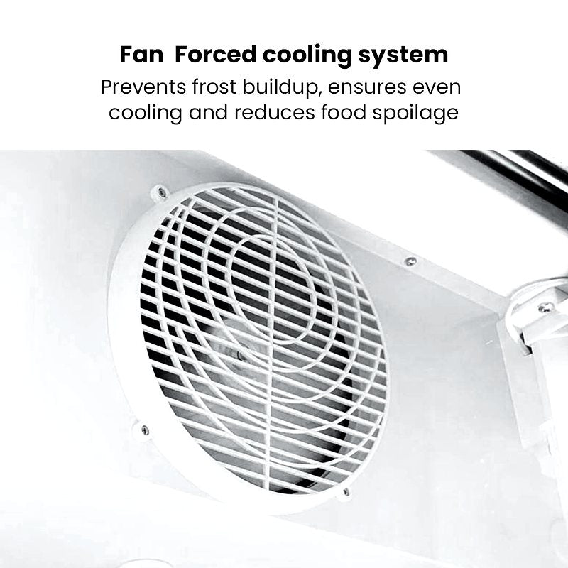 Thermaster LG-370P white single glass door drink fridge fan forced cooling system