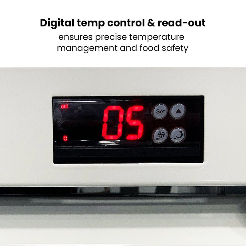 Thermaster LG-370P white single glass door drink fridge digital temperature controller
