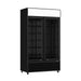 Thermaster LG-730BP black two glass door drink fridge front view